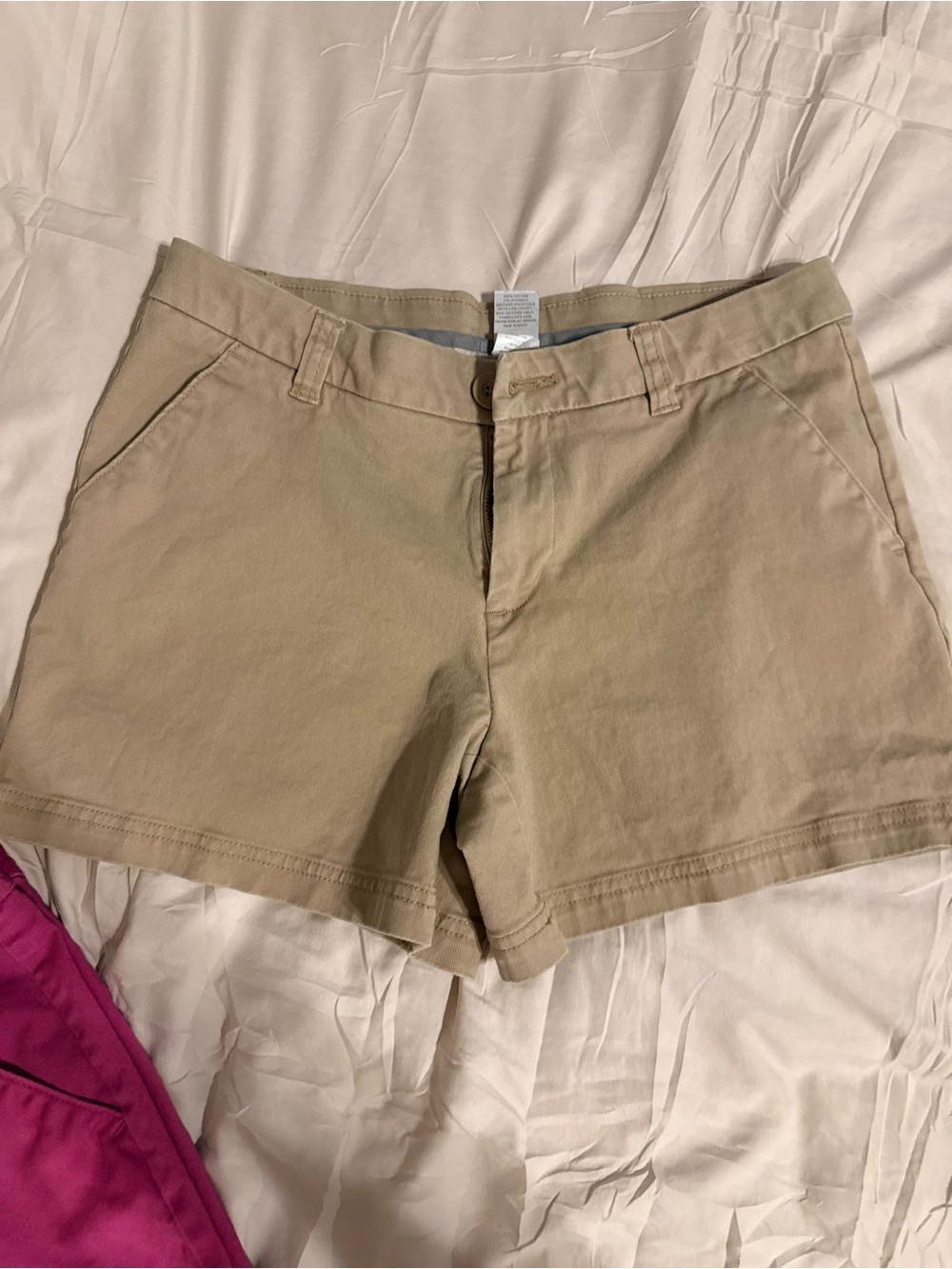 2 Pairs bcg Pink and Tan Women's Chino Shorts - Picture 4 of 9